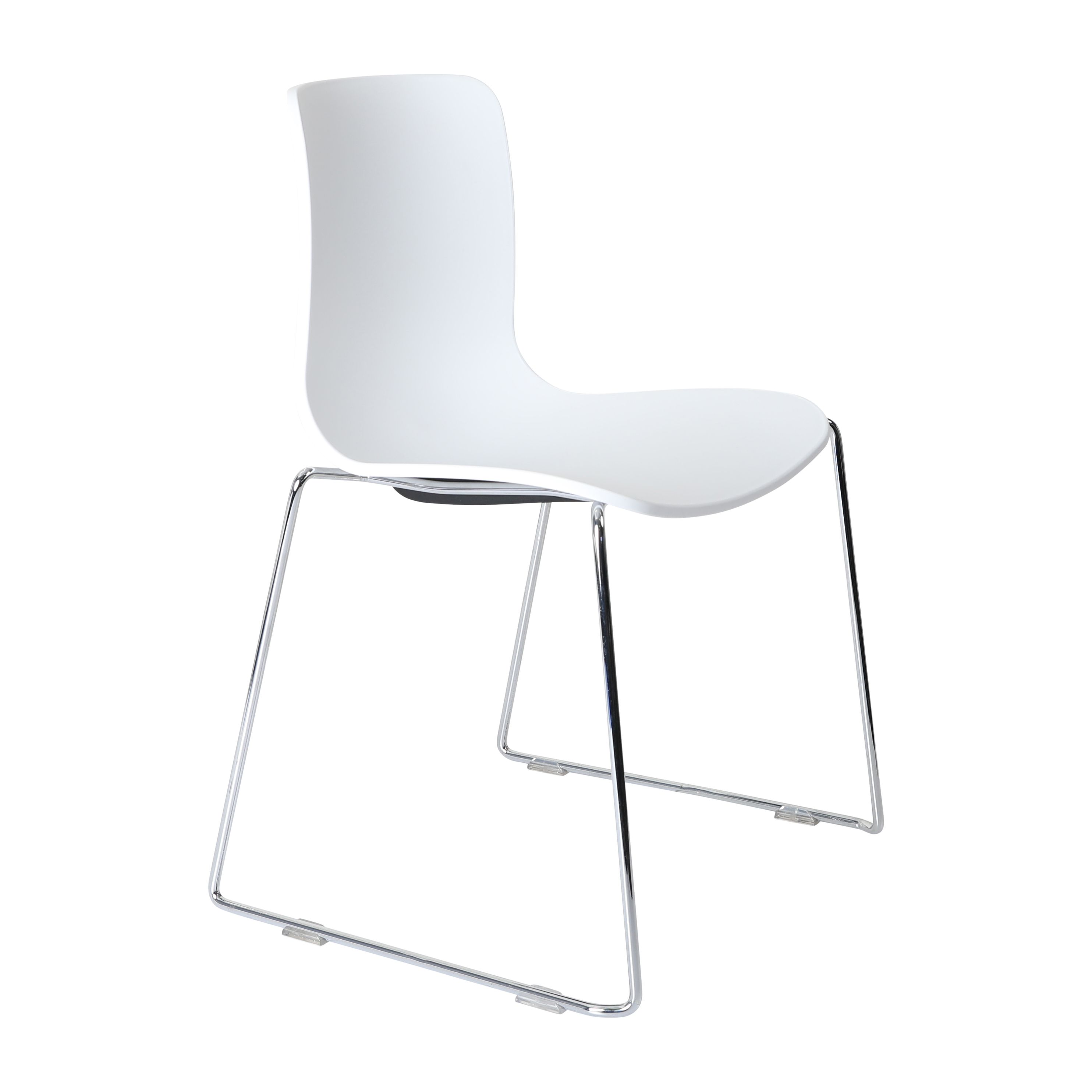 Acti Chair (White / Sled Base Chrome)